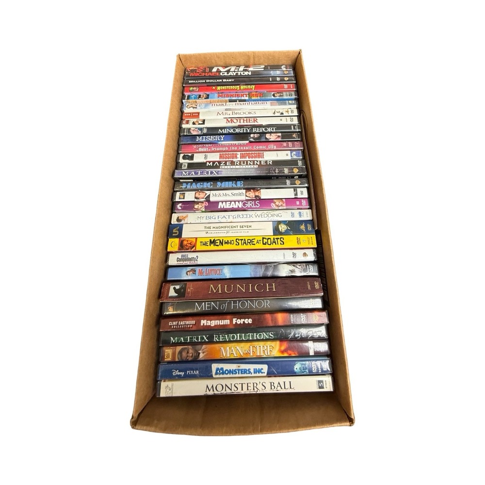 Mixed DVD Movie Lot Bulk Collection 30+ Titles Action Comedy Drama Workwear